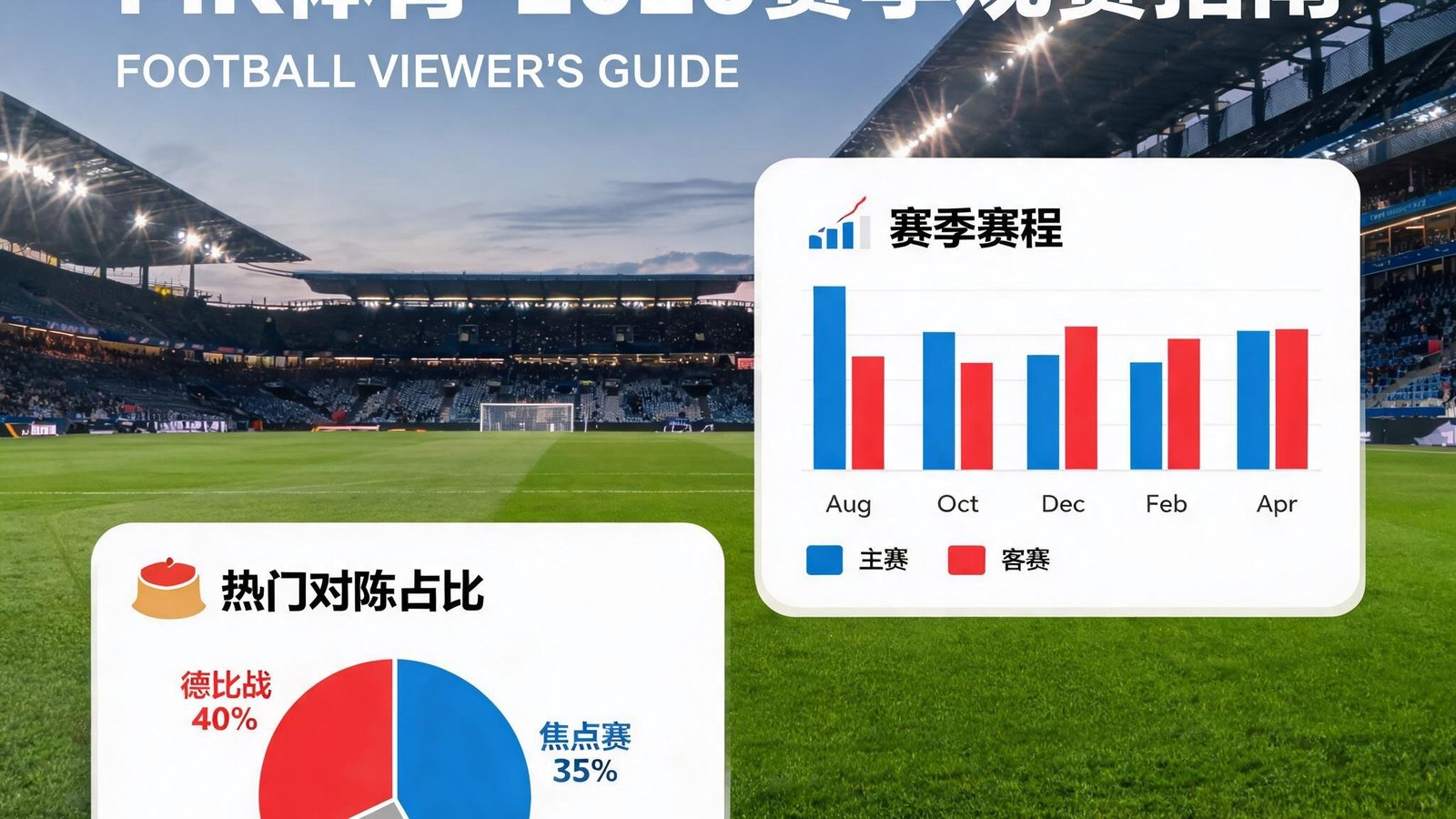 MK体育2026赛季观赛指南封面，包含足球场和关键数据图表，设计风格现代简洁